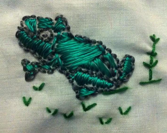 Grenouille brode
