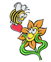 Fleur et abeille amour