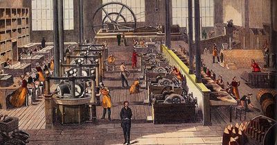 Une fabrique de chocolat du XIXieme siecle