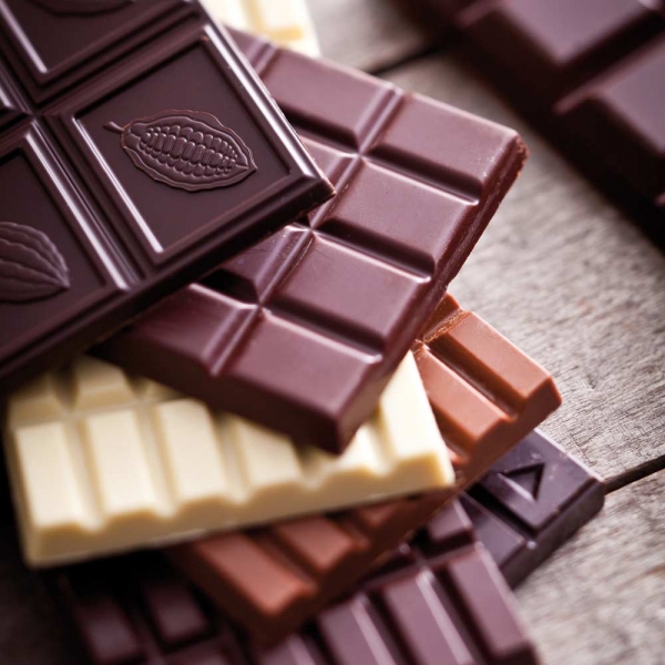 Chocolat noir blanc et au lait
