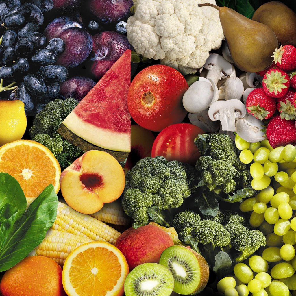 assortiment de fruits et lgumes de toutes les couleurs