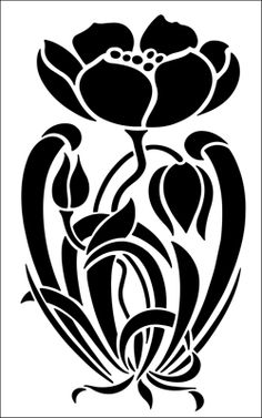 motif fleur style art nouveau