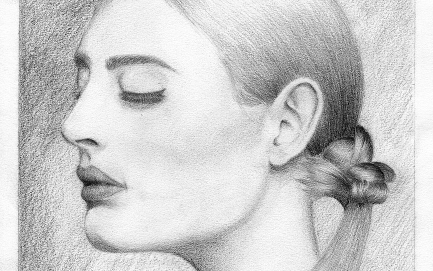 dessin d'un profil féminin