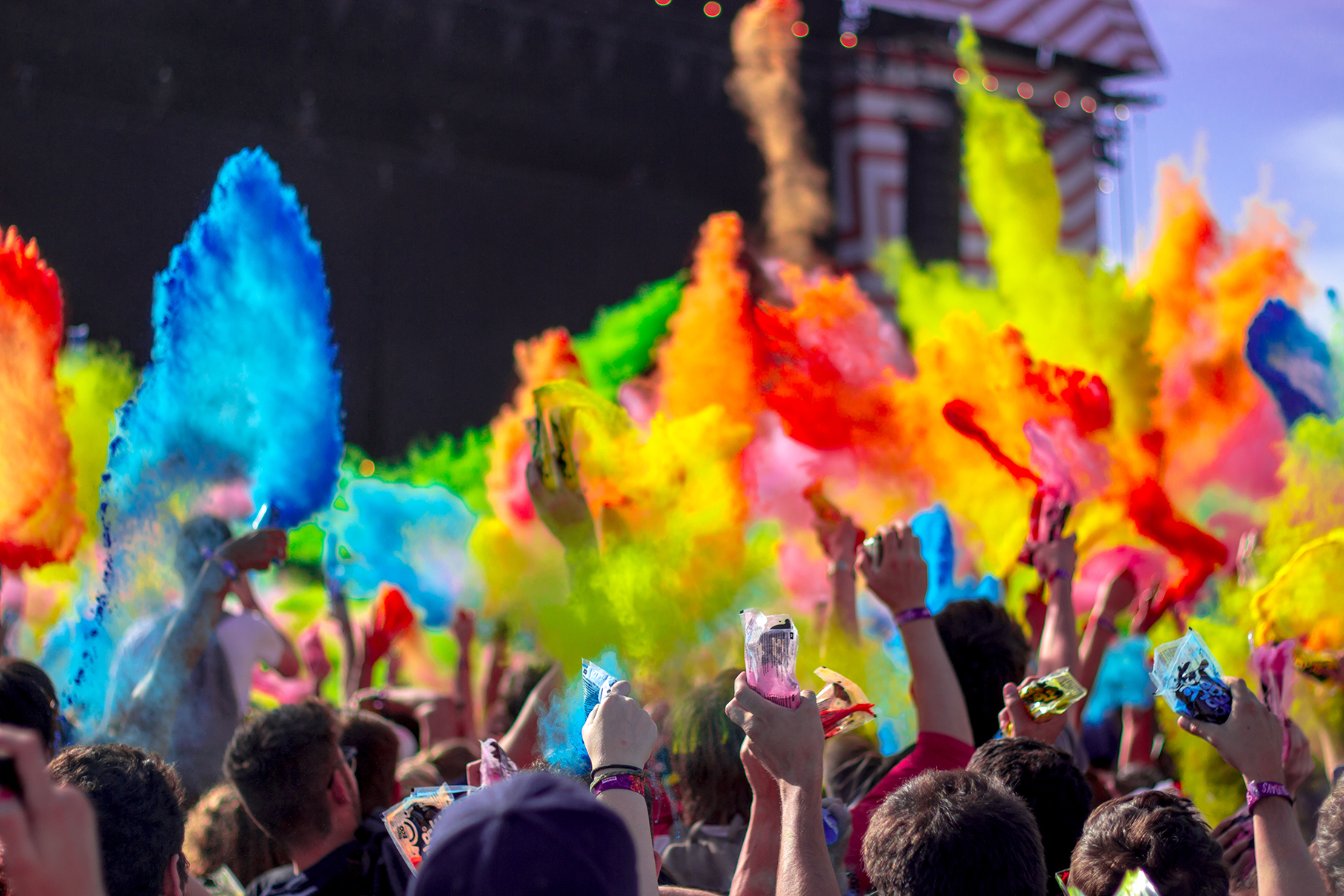 festival de couleurs lors des Solidays