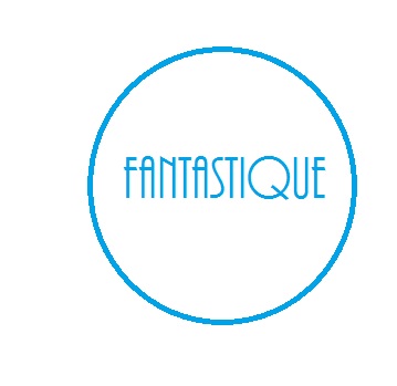 cercle bleu avec au centre l'inscription "Fantastique"