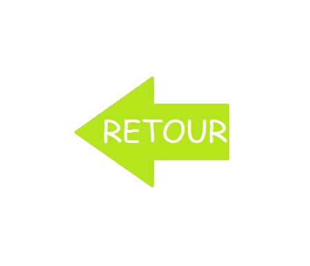 flche tourne vers la gauche portant l'inscription "retour"